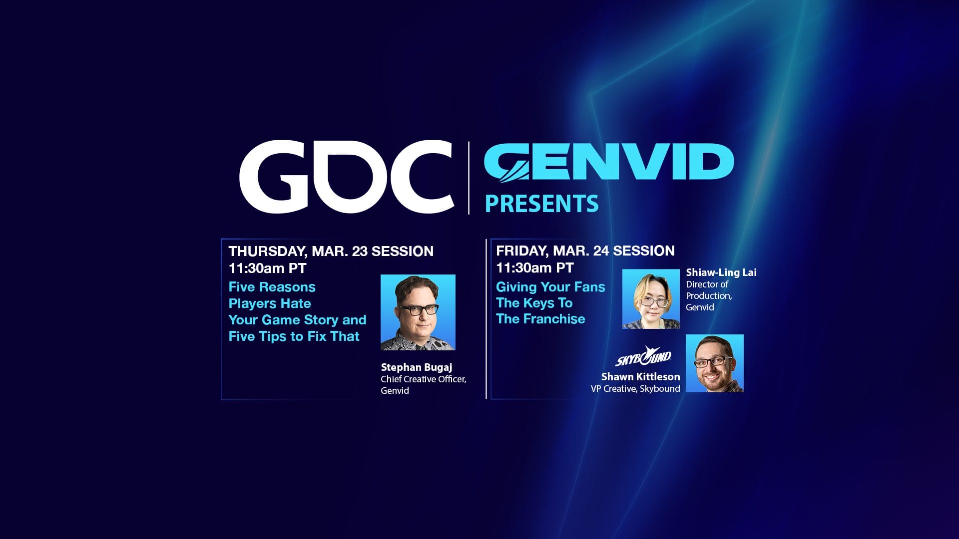 Genvid is proud to host two sessions at GDC 2023